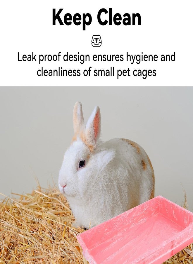 Klmnop 50 Pcs Disposable Rabbit Cage Liners, Clear Plastic Cage Liner, 35'' X 23'' Elastic Pet Toilet Film Tray Covers for Bunny, Hamster, Totoro, Hedgehog Small Animals(Clear) - Image 3